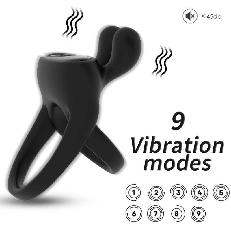 Anello Vibratore Rabbit Nero