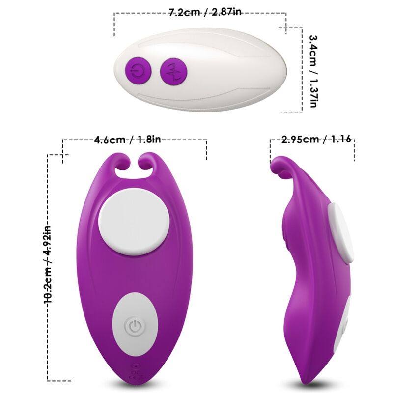 Mutandine Indossabili Honeybee Vibratore G-SPOT Remote Control Viola