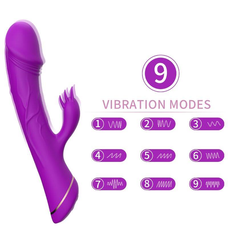 Vibratore Dildo Coniglio In Silicone Viola