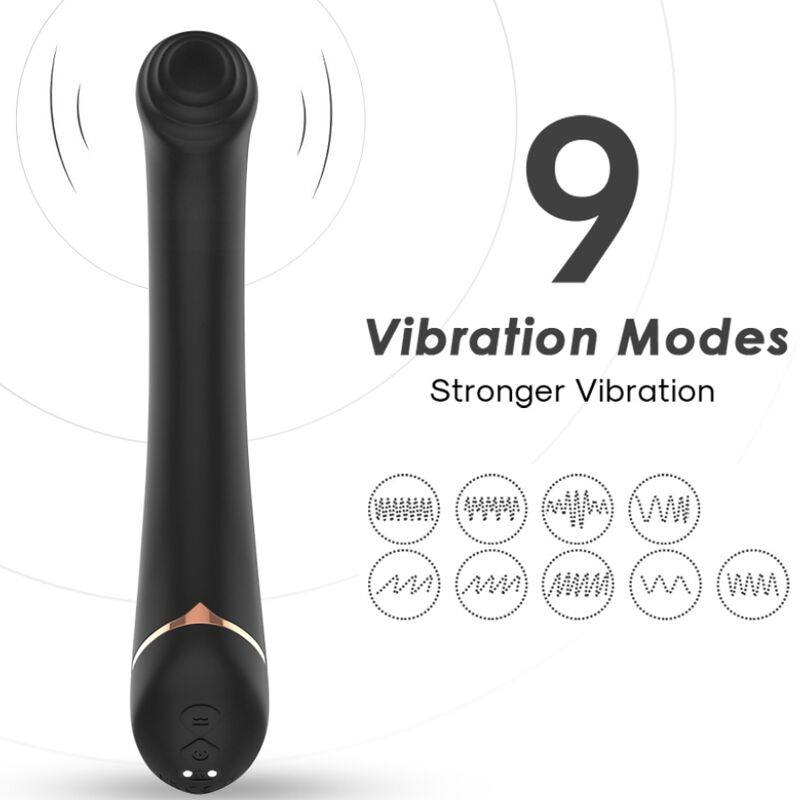 Vibratore Falt Testa in Silicone Nero