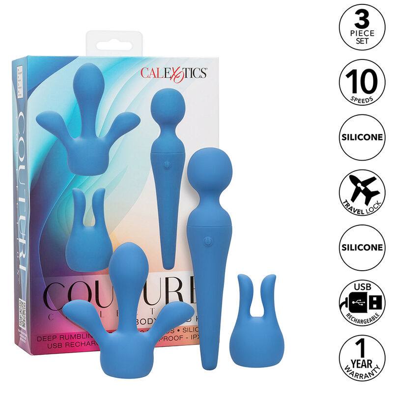 Couture Kit Vibratore Wand 10 Vibrazioni Blu