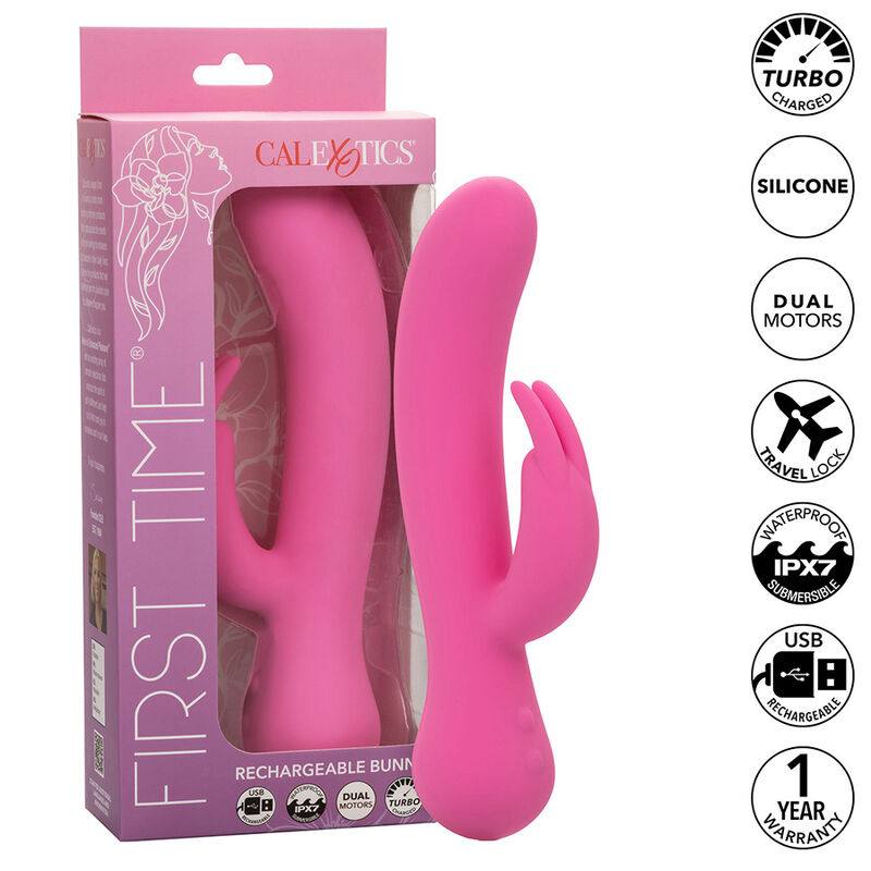 CALEXOTICS - FIRST TIME VIBRATOR RABBIT RECHARGEABLE PINK