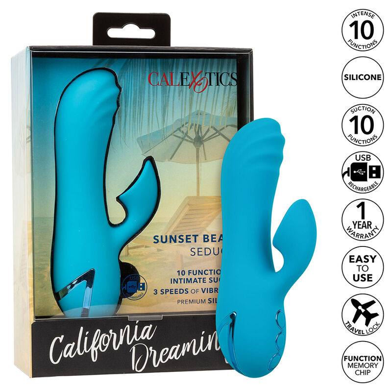 Sunset Beach Seducer Vibratore E Stimolatore 10 Funzioni Blu