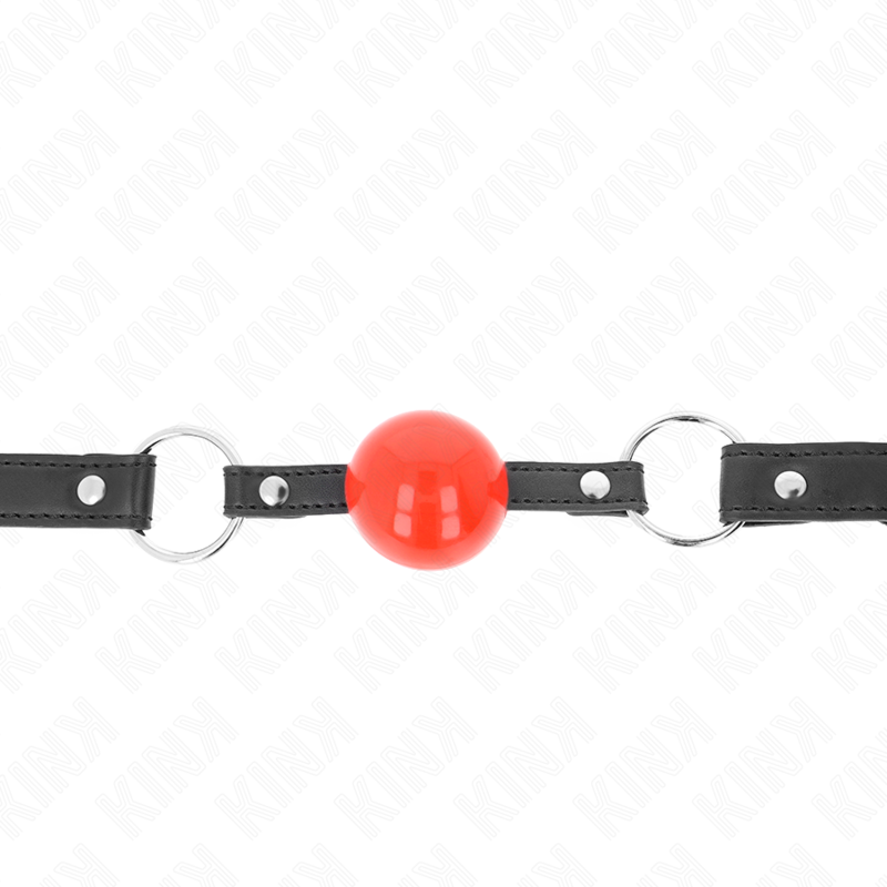 Ball 4 Cm Gag Con Serratura Sfera Rossa Cinturino Nero 60 X 2 Cm