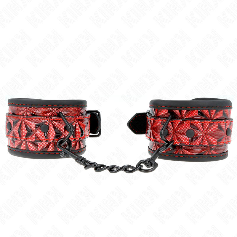 Resistenza Da Polso Con Motivo A Diamanti Rosso Scuro Regolabile 17-26 Cm X 5,5 Cm