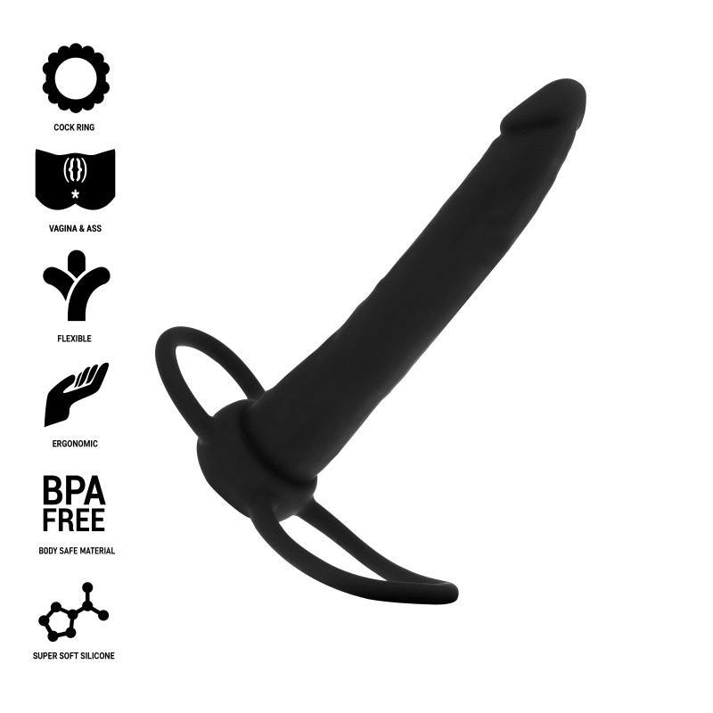 Dildo Anale Cobi Onyx Con Anello Per Pene Testicoli 13 CM in Silicone