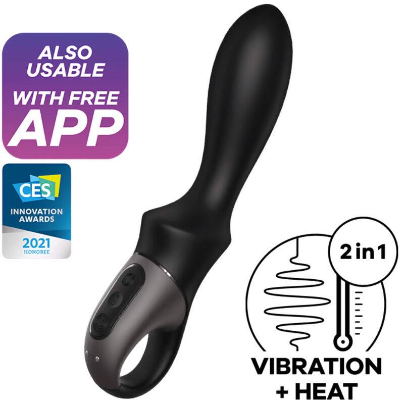 App Vibratore Anale Heat Climax Nero