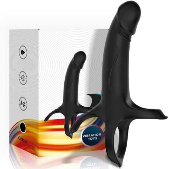 Dildo Con Anello E Vibratore Nero