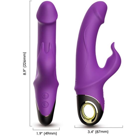 Vibratore Dildo Meteror Rabbit Rotator Viola