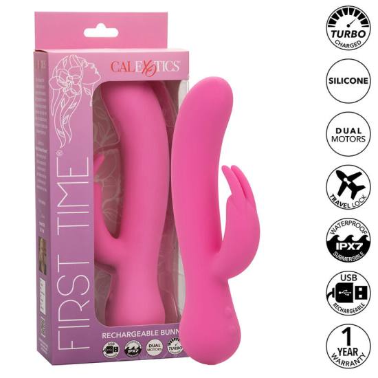 CALEXOTICS - FIRST TIME VIBRATOR RABBIT RECHARGEABLE PINK