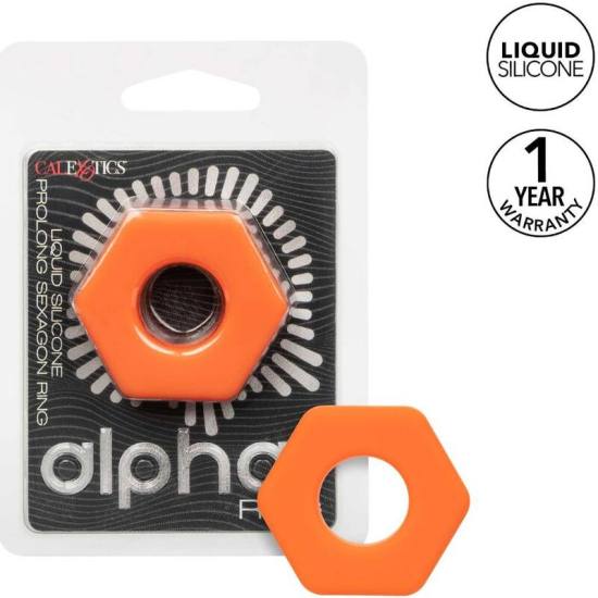 CALIFORNIA EXOTICS - ALPHA PROLONG SEXAGON RING ORANGE