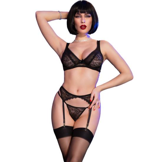 CHILIROSE - CR 4692 SET FOUR PIECES BLACK S