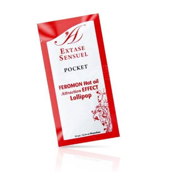 EXTASE SENSUAL - MASSAGE OIL WITH HEAT EFFECT PHEROMONES LOLLIPOP 10 ML