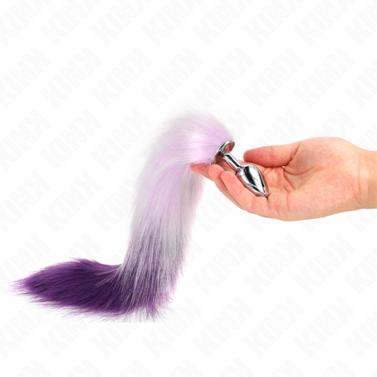 KINK - ANAL PLUG SIZE S 7 X 3 CM WITH SYNTHETIC TAIL 40 CM PURPLE