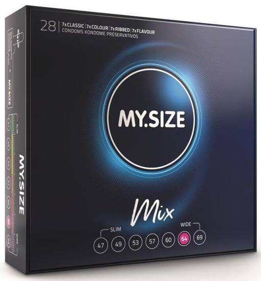 MY SIZE - MIX CONDOMS 64 MM 28 UNITS