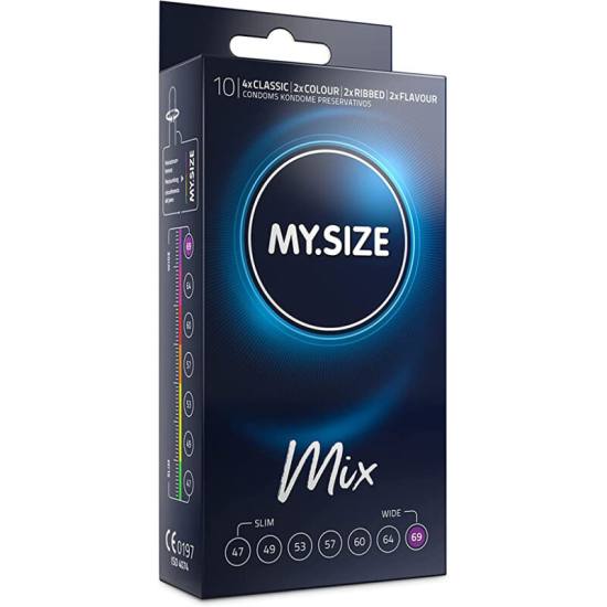 MY SIZE - MIX CONDOMS 69 MM 10 UNITS