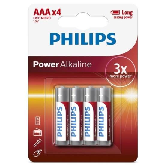 Philips Power Alkaline Battery AAA LR03