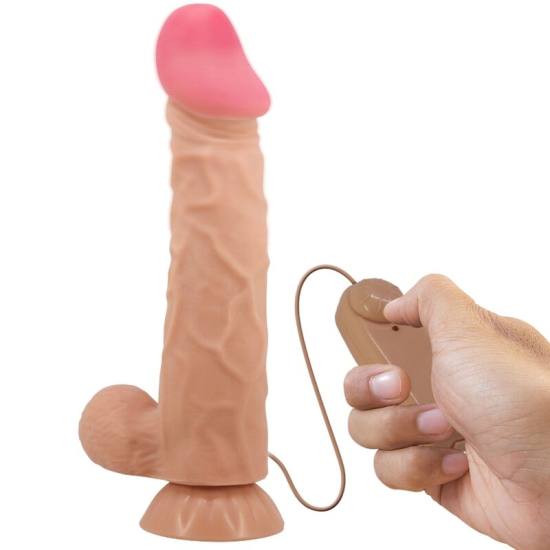 PRETTY LOVE - SLIDING SKIN SERIES REALISTIC DILDO WITH SLIDING SKIN SUCTION CUP FLESH 24 CM