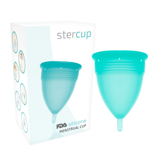 STERCUP - FDA SILICONE MENSTRUAL CUP SIZE L AQUAMARINE