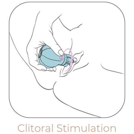 Stimolatore Clitoride Caress Blu