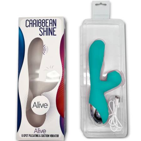 Vibratore Shine Caribbean E Ventosa Blu