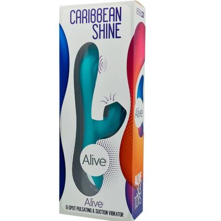 Vibratore Shine Caribbean E Ventosa Blu