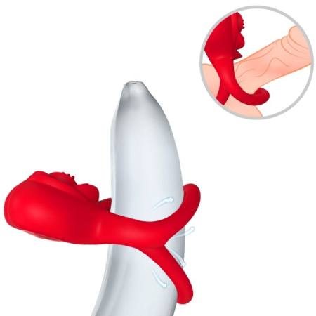 ARMONY - RING VIBRATOR HEART RED