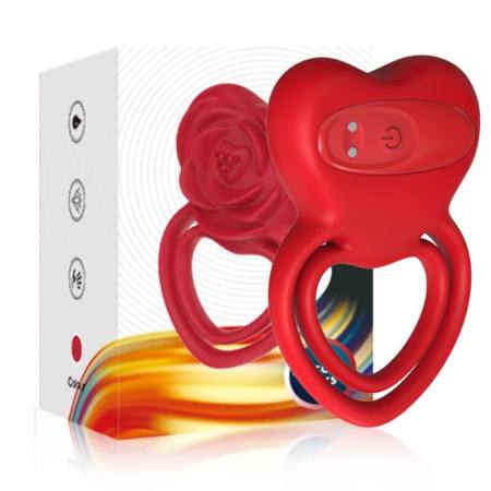 ARMONY - RING VIBRATOR HEART RED