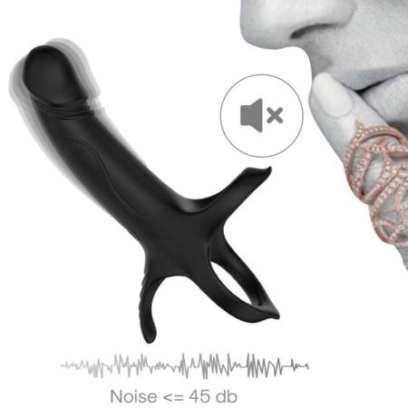 Dildo Con Anello E Vibratore Nero