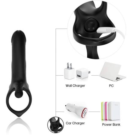 Dildo Con Anello E Vibratore Nero