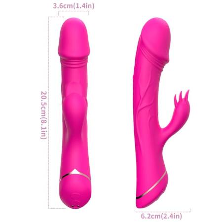 Dildo Vibratore Coniglio In Silicone Fucsia