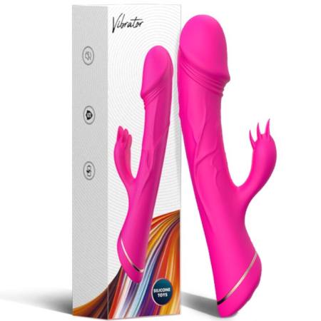 Dildo Vibratore Coniglio In Silicone Fucsia