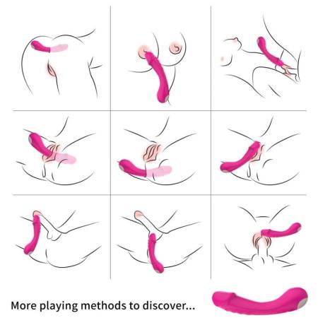 Dildo Vibratore G-Spot In Silicone Fucsia