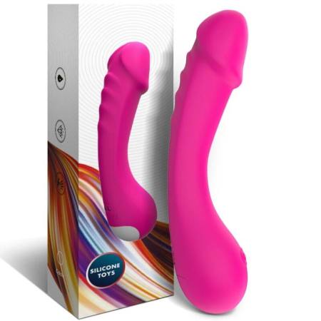 Dildo Vibratore G-Spot In Silicone Fucsia