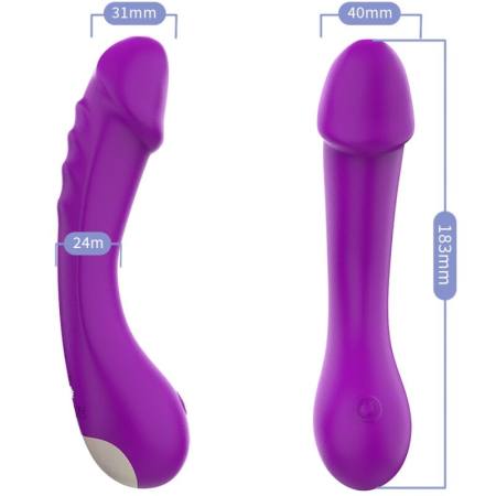 Dildo Vibratore G-Spot In Silicone Viola