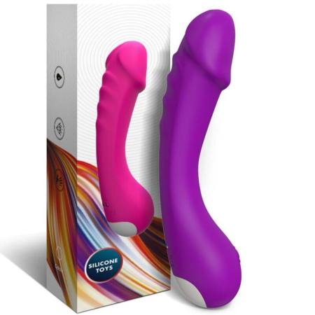 Dildo Vibratore G-Spot In Silicone Viola