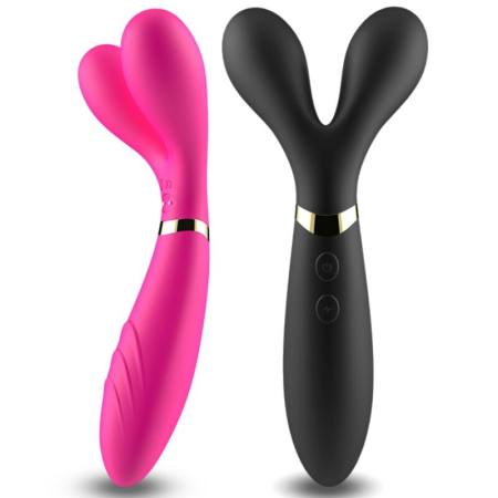 Massaggiatore e Vibratore a Y-Wand Doppia Testa Fucsia