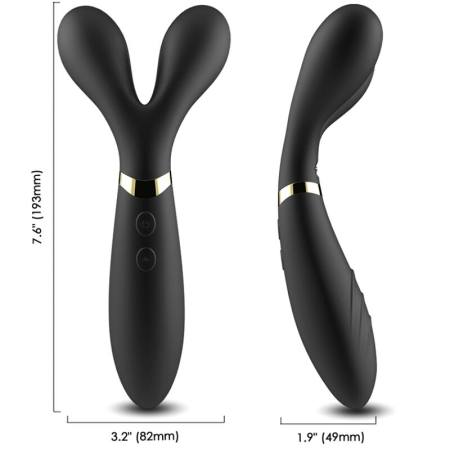 ARMONY - Y-WAND MASSAGER & VIBRATOR DOUBLE HEAD BLACK