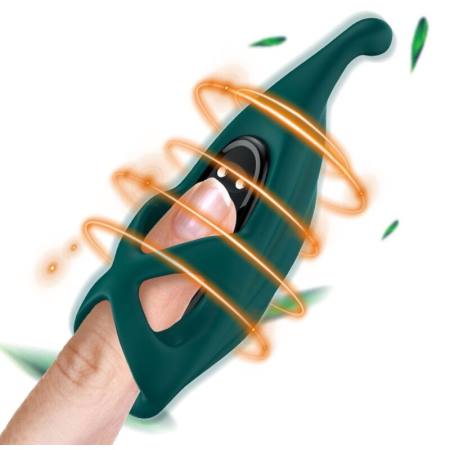 Stimolatore e Vibratore Per Dita Verde