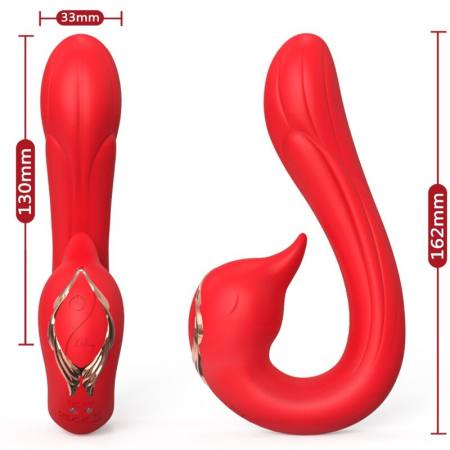 Vibratore Delfin Multiposizione Ed Effetto Calore Rosso