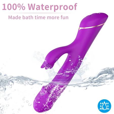 Vibratore Dildo Coniglio In Silicone Viola