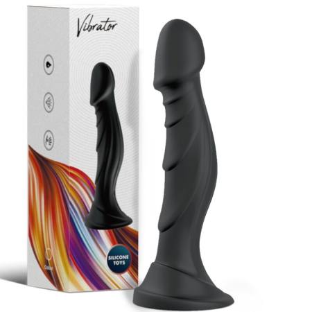 Vibratore Dildo e Telecomando Plug Anale Nero