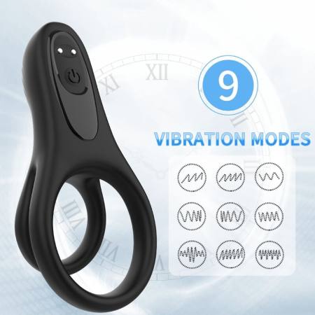 Vibratore Doppio Anello Nero