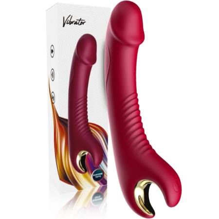 Vibratore E Rotatore Prince Dildo Rosso