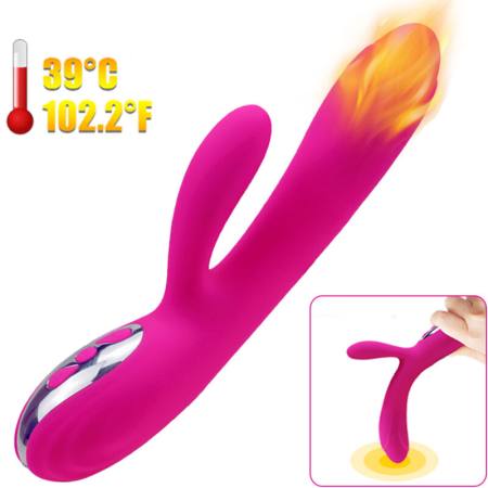 Vibratore E Stimolatore Flessibile Con Effetto Calore Fucsia