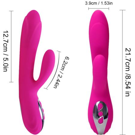 Vibratore E Stimolatore Flessibile Con Effetto Calore Fucsia