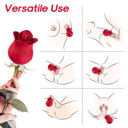 Vibratore E Stimolatore Rosa Rosso