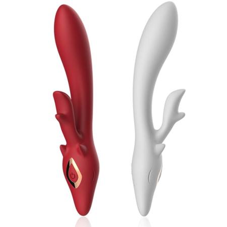 Vibratore Elk Rabbit Curvo Rosso