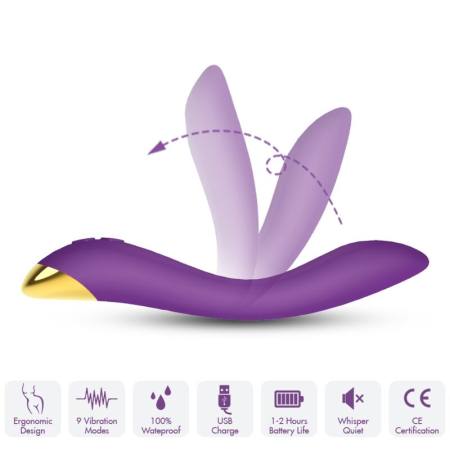 Vibratore Flamingo Multiposizione Viola