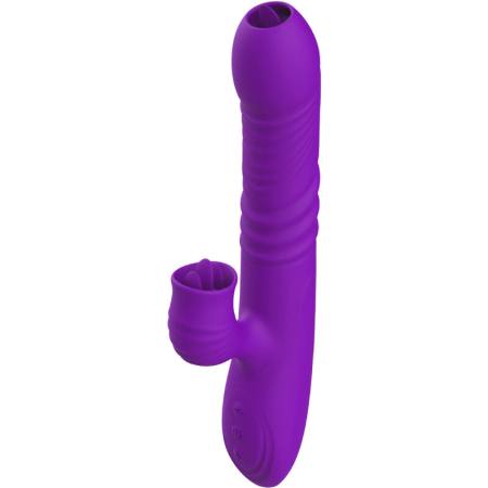 Vibratore Fully G Spot Rabbit Con Effetto Calore Stimolante Lingua Viola